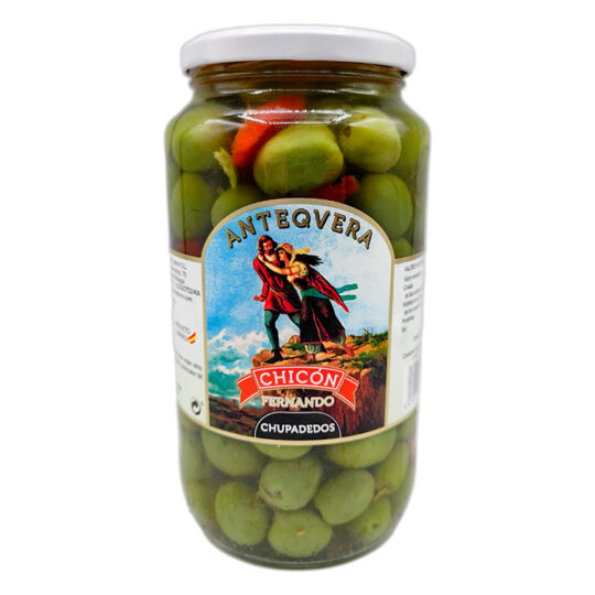 Hiszpańskie oliwki Hojiblanca z wczesnych zbiorów w zalewie z oliwą (chupadedos) 900g/500g