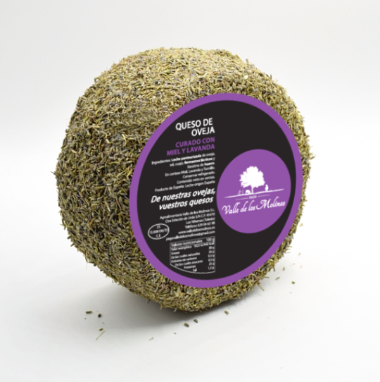 Hiszpański ser owczy Manchego miód i lawenda 5 m-cy krążek 3kg