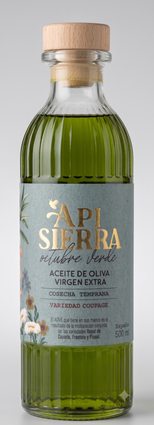 Delikatna oliwa z oliwek extra virgin Apisierra Coupage 500ml wczesne zbiory - obrazek 2