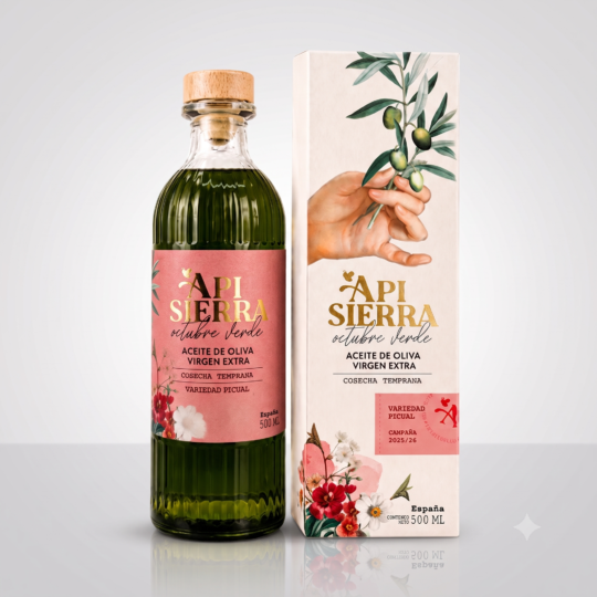 Rzemieślnicza oliwa z oliwek extra virgin Apisierra Picual wczesne zbiory 500ml