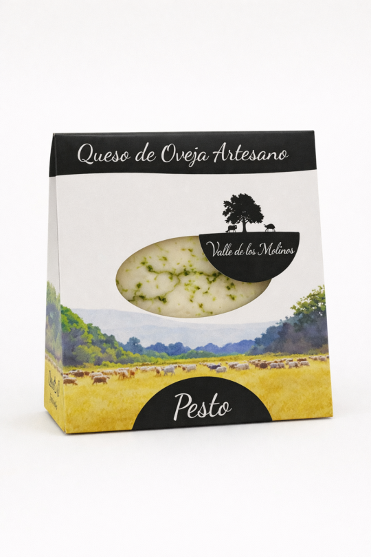 Hiszpański ser owczy z pesto Manchego 250g