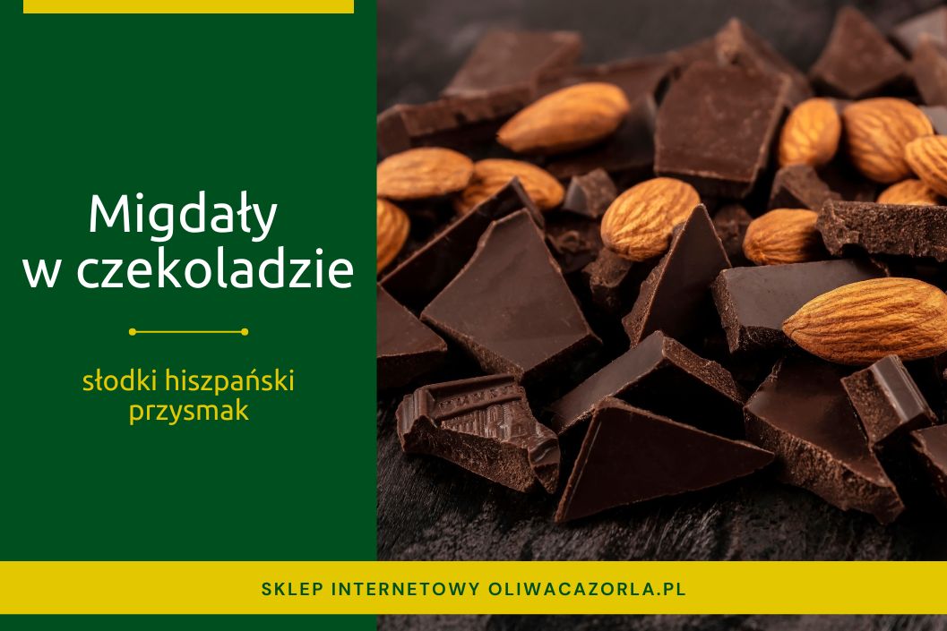 Hiszpańskie migdały w czekoladzie. Słodka przekąska z klasą.